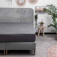 Hoeslaken Flanel Antraciet 160x200 Cm Zacht Fresh And Co - Dekbed-Discounter.nl