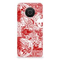 Silicone Back Case Nokia X10 | X20 Angel Skull Rood Silicone Back Case Nokia X10 | X20 Angel Skull Rood