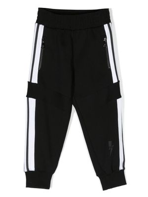 Neil Barrett Kids pantalon de jogging à logo imprimé - Noir