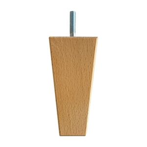 Houten blanke trapezium meubelpoot 12 cm (M8)