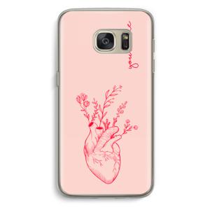 Blooming Heart: Samsung Galaxy S7 Transparant Hoesje