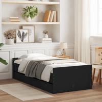 Bedframe met lades zwart 75x190 cm Small Single