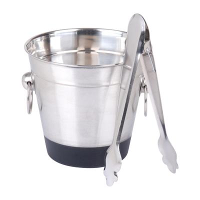 IJsemmer inclusief tang - ijsklontjes houder -?metaal - 14 x 14 cm - Cocktails maken