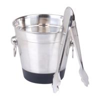 IJsemmer inclusief tang - ijsklontjes houder -?metaal - 14 x 14 cm - Cocktails maken IJsemmer inclusief tang - ijsklontjes houder -?metaal - 14 x 14 cm - Cocktails maken