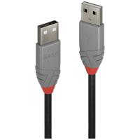 LINDY USB-kabel USB 2.0 USB-A stekker, USB-A stekker 0.20 m Zwart 36690 - thumbnail