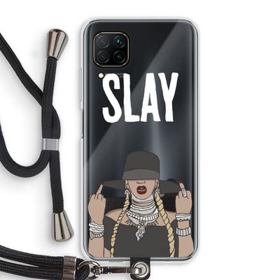 Slay All Day: Huawei P40 Lite Transparant Hoesje met koord