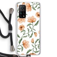 Peachy flowers: Xiaomi Mi 10T 5G Transparant Hoesje met koord
