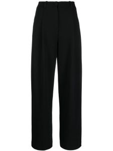 Emporio Armani pantalon plissé à taille haute - Noir