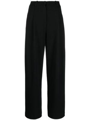 Emporio Armani pantalon plissé à taille haute - Noir