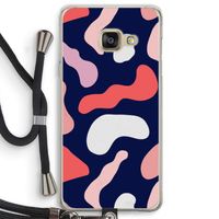 Memphis Shapes Pink: Samsung Galaxy A3 (2016) Transparant Hoesje met koord