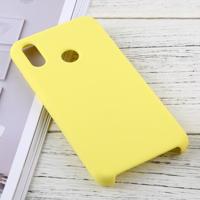 Effen kleur Liquid silicone dropproof beschermende case voor Huawei P20 Lite (geel)