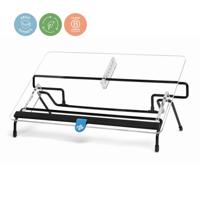 R-Go Tools Documenthouder R-Go Flex Read, ergonomisch, met soft foam polssteun, transparant acrylaat