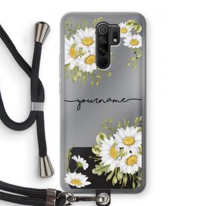 Daisies: Xiaomi Redmi 9 Transparant Hoesje met koord