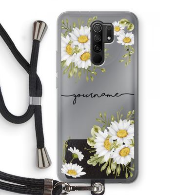 Daisies: Xiaomi Redmi 9 Transparant Hoesje met koord
