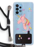 Roze eenhoorn: Samsung Galaxy A52 Transparant Hoesje met koord