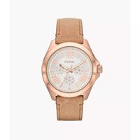 Fossil Cecile Dameshorloge met bruine leren band, 40 mm AM4532