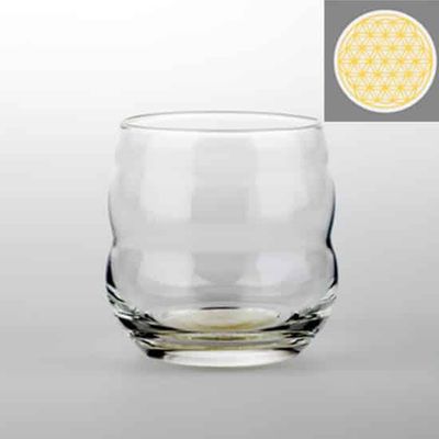 Drinkglas Mythos met Bloem des Levens Goudkleurig