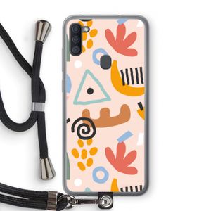 Abstract: Samsung Galaxy A11 Transparant Hoesje met koord