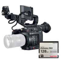 Canon EOS C200 EF-mount Cinema Camera with grip, viewfinder and monitor + Sandisk CFast 128GB 525 MBs - thumbnail