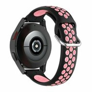 Siliconen sportbandje met gesp - Zwart + roze - Xiaomi Mi Watch / Xiaomi Watch S1 / S1 Pro / S1 Active / Watch S2