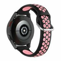 Siliconen sportbandje met gesp - Zwart + roze - Xiaomi Mi Watch / Xiaomi Watch S1 / S1 Pro / S1 Active / Watch S2 - thumbnail