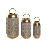 KaarshoudersHome ESPRIT Wit Gouden Metaal 25 x 25 x 49 cm