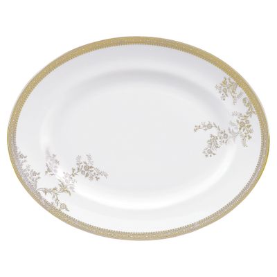 WEDGWOOD - Vera Wang Lace Gold - Ovale schaal 35cm