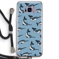 Narwhal: Samsung Galaxy S8 Plus Transparant Hoesje met koord