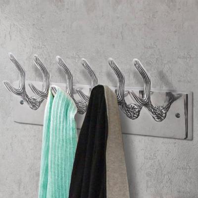 Kapstokken 2 st aluminium zilverkleurig