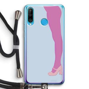 Pink panty: Huawei P30 Lite Transparant Hoesje met koord