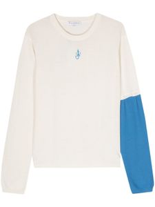 JW Anderson pull à logo brodé - Blanc