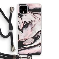 Roze stroom: Pixel 4 XL Transparant Hoesje met koord Roze stroom: Pixel 4 XL Transparant Hoesje met koord