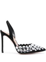 Aquazzura escarpins Maxi-Tequila 110 mm à ornements en cristal - Noir - thumbnail