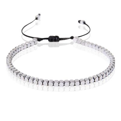 LGT JWLS Dames Armband - 4mm Cube Zilver