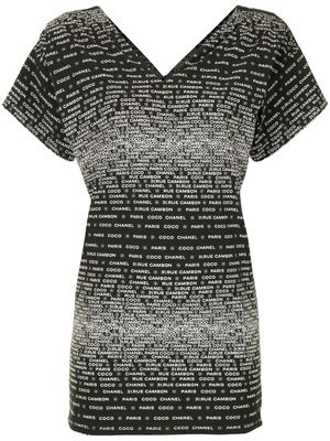 CHANEL Pre-Owned t-shirt à logo - Noir