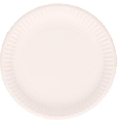 Feestbordjes/gebaksbordjes karton - 200x - wit - rond - papieren bordjes