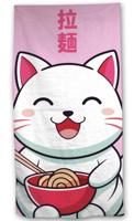 Kawaii Cat strandlaken 70 x 140 cm polyester