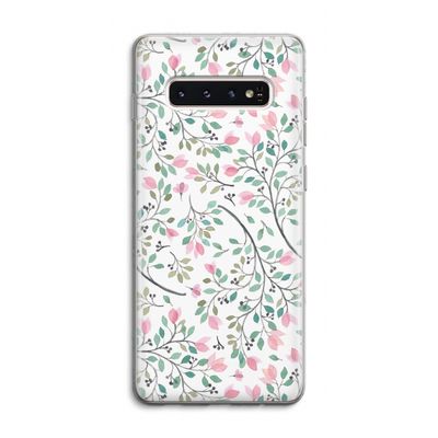 Sierlijke bloemen: Samsung Galaxy S10 4G Transparant Hoesje