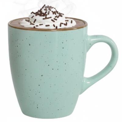 Gerimport Koffie / thee mok Sweets - 1x stuks - groen - 350 ml - keramiek