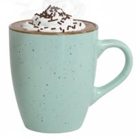 Gerimport Koffie / thee mok Sweets - 1x stuks - groen - 350 ml - keramiek