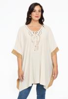 Yoek Kaftan mets | Licht Bruin | Maat 50/52
