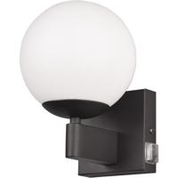 LED Wandlamp - Wandverlichting - Trion Aluk - E14 Fitting - Rond - Mat Zwart - Metaal