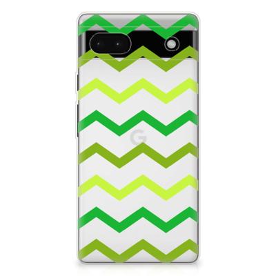 Google Pixel 6A | TPU bumper | Zigzag Groen