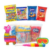Piñata partybox - compleet feestpakket met snoep, chips en piñata -