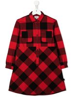 Woolrich Kids robe en coton biologique à carreaux - Rouge - thumbnail