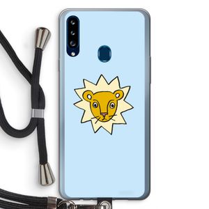 Kleine leeuw: Samsung Galaxy A20s Transparant Hoesje met koord