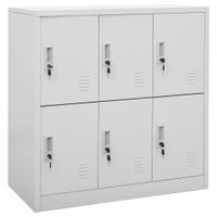 Lockerkast 90x45x92,5 cm staal lichtgrijs