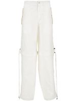 Ferragamo pantalon cargo à taille élastiquée - Blanc