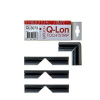 Q-Lon tochtstrip QL3073 zwart 4 hoeken (4x10cm) - thumbnail