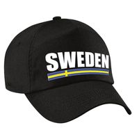 Sweden supporter pet / cap Zweden zwart kinderen